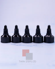 24mm Black Twist Applicator Caps