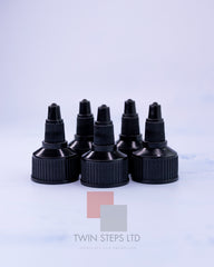 24mm Black Twist Applicator Caps